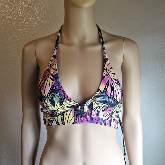 Taravana Other - Tropical Reversible Swimsuit Bikini Top Wrap Around Tie Taravana Sz M